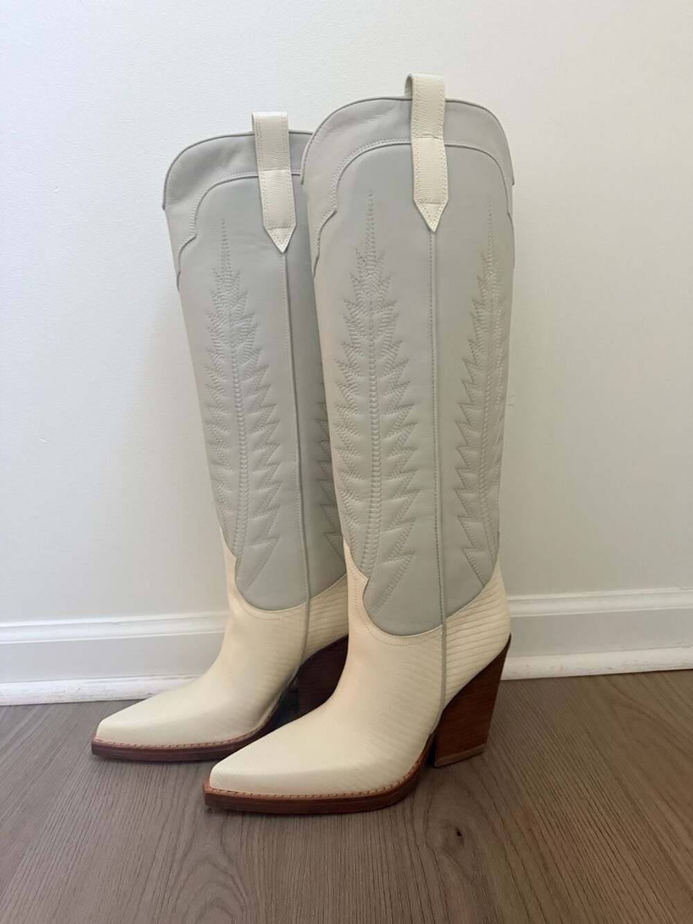 Paris Texas El Dorado Boot Size 39 White Leather Western Boots